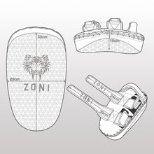 Load image into Gallery viewer, ZONI Single Kick Boxing Gel Thai Pads Strike Shield Arm Pads Punching MMA Focus Pad - Zoni Sports