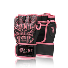 Load image into Gallery viewer, ZONI MMA Gloves Grappling Sparring, Pre-Curved Martial Arts Mitts, Ventilated Palm, Men Women Cage Fighting, Boxing, Combat Sports Training, Muay Thai, Punching Bag, Kickboxing
