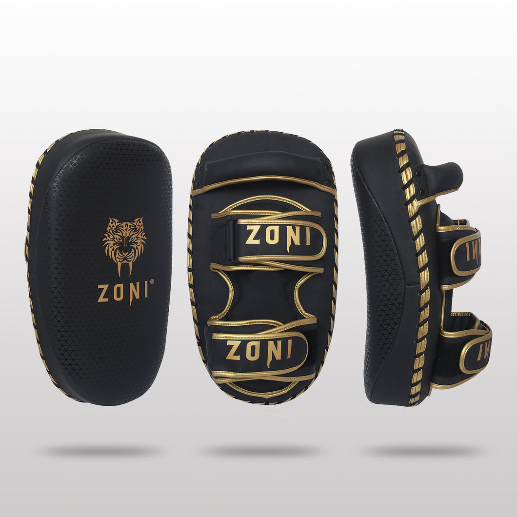 ZONI Single Kick Boxing Gel Thai Pads Strike Shield Arm Pads Punching MMA Focus Pad - Zoni Sports