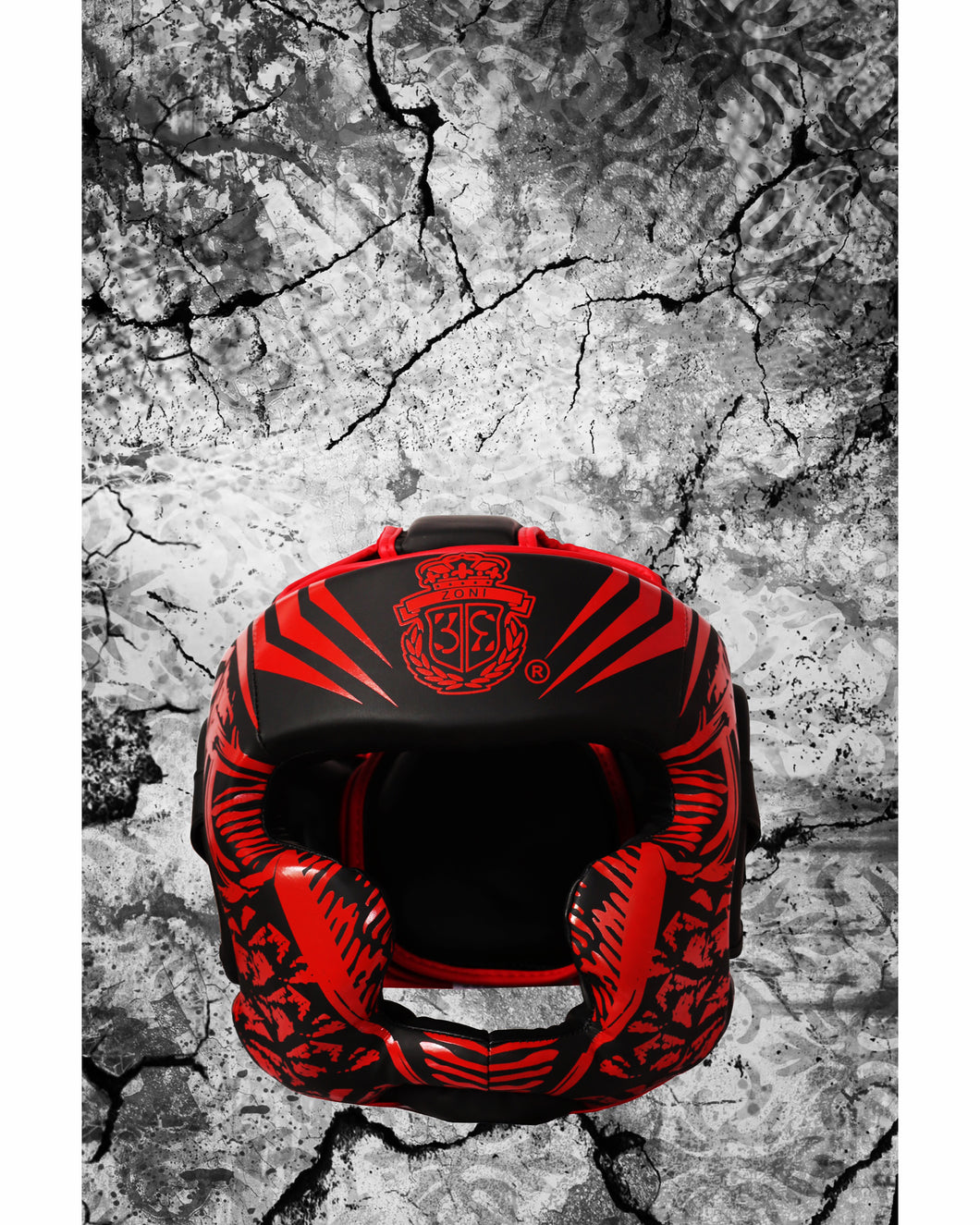 Head Guard MMA Helmet Protector Kick Boxing Headgear Martial Art Sparring Boxing Red Devil - Zoni Sports