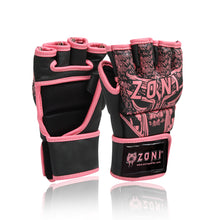 Load image into Gallery viewer, ZONI MMA Gloves Grappling Sparring, Pre-Curved Martial Arts Mitts, Ventilated Palm, Men Women Cage Fighting, Boxing, Combat Sports Training, Muay Thai, Punching Bag, Kickboxing
