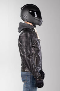 ZONI Black Vintage Leather Biker Jacket - Zoni Sports