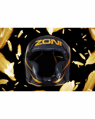 Head Guard MMA Helmet Protector Kick Boxing Headgear Martial Art Sparring Boxing Gold Edition - Zoni Sports