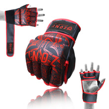 Load image into Gallery viewer, ZONI MMA Gloves Grappling Sparring, Pre-Curved Martial Arts Mitts, Ventilated Palm, Men Women Cage Fighting, Boxing, Combat Sports Training, Muay Thai, Punching Bag, Kickboxing
