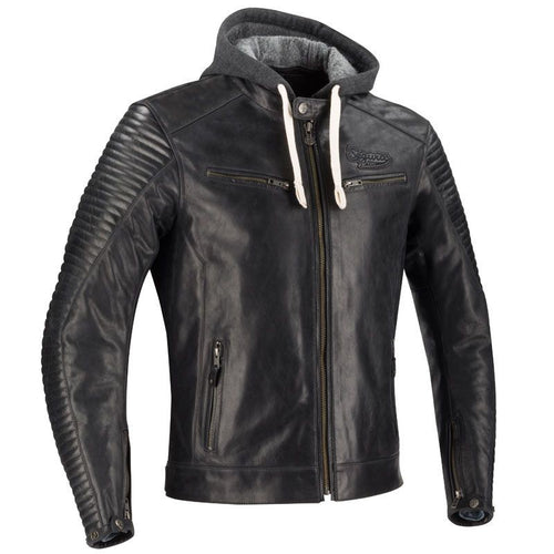 ZONI Black Vintage Leather Biker Jacket - Zoni Sports