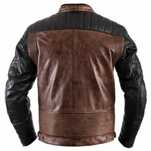 Load image into Gallery viewer, ZONI CRUISER LEATHER JACKET - CAMEL / BLACK - Zoni Sports

